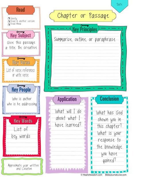 Free Bible Journal Key Worksheet â Bible Journal Love